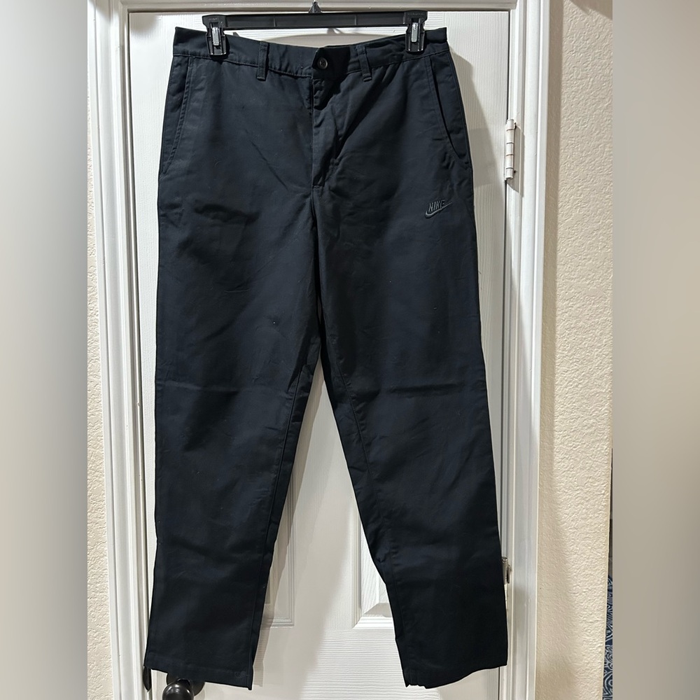 Nike Club Chino Pants Trousers Men's Size 32x30 Black FZ5770-010 Straight Leg